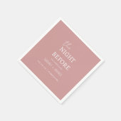 Dusty Pink minimalist de avond voor de bruiloft Servet (Hoek)