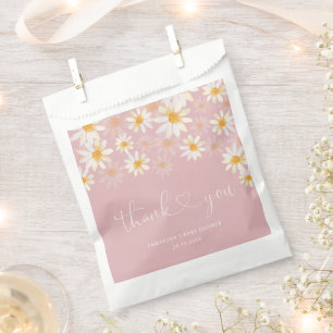 Dusty Pink Minimalist Modern Baby shower Favor Bag Bedankzakje