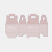 Dusty Pink Minimalist Modern Boho Baby shower Bedankdoosjes (Uitgevouwen)