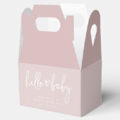 Dusty Pink Minimalist Modern Boho Baby shower Bedankdoosjes (Geopend)