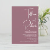 Dusty Pink Minimalist Wedding Kaart (Staand voorkant)