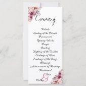 Dusty Pink Modern Script Wedding Ceremony Programm (Achterkant)