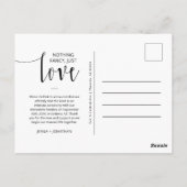 Dusty Pink Moderne Minimale Script Photo Elopement Briefkaart (Achterkant)