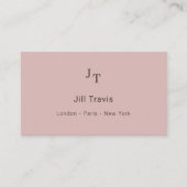 Dusty pink neutral QR code Business Card Visitekaartje (Voorkant)