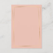 Dusty Pink New York Destination Wedding Details Informatiekaartje (Achterkant)