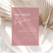 Dusty Pink Night voor repetitie diner uitnodigen Kaart
