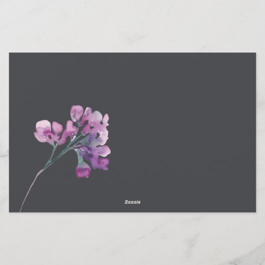 Dusty Pink Paars Date Night Idee Shower Game Briefpapier (Achterkant)