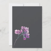 Dusty Pink Paars Floral Charcoal Vrijgezellenfeest Kaart (Achterkant)