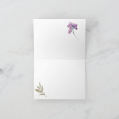 Dusty Pink Paars Floral Hartelijk dank Bedankkaart (Binnen)