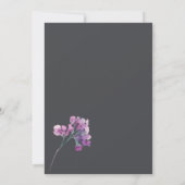 Dusty Pink Paars Floral Verloving Afbeelding Save The Date (Achterkant)
