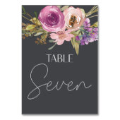 Dusty Pink Paars Floral Weddenschappen Kaart (Achterkant)