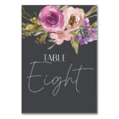 Dusty Pink Paars Floral Weddenschappen Kaart (Voorkant)