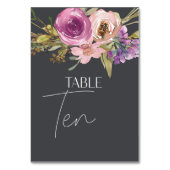 Dusty Pink Paars Floral Weddenschappen Kaart (Achterkant)