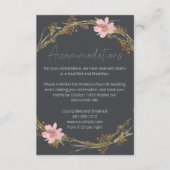 Dusty Pink Paars Floral Wedding Enclosure Kaart (Voorkant)