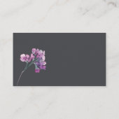 Dusty Pink Paars Floral Wedding Enclosure Kaart (Achterkant)