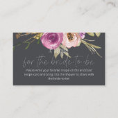 Dusty Pink Paars Floral Wedding Enclosure Kaart (Voorkant)