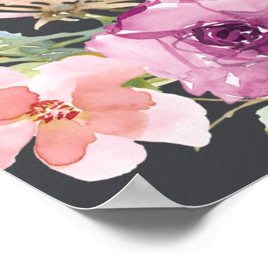 Dusty Pink Paars Wedding Love is Sweet Favor Poster (Hoek)