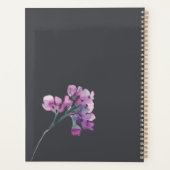 Dusty Pink Paarse Floral Wedding Planner (Achterkant)