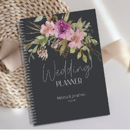 Dusty Pink Paarse Floral Wedding Planner