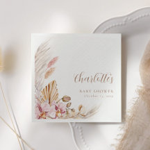 Dusty Pink Pampas Grass Floral | BABY SHOWER