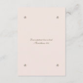 Dusty Pink Pearl Christian Wedding Details Informatiekaartje (Achterkant)