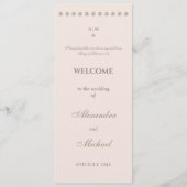 Dusty Pink Pearl Christian Wedding Program Programmakaart (Voorkant)