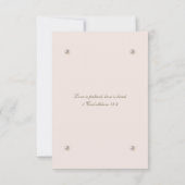 Dusty Pink Pearl Christian Wedding RSVP Card (Achterkant)