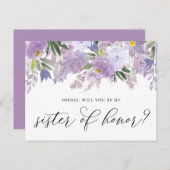 Dusty Pink Peony word mijn zuster van de eer Briefkaart (Voorkant / Achterkant)