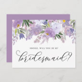 Dusty Pink Peony zal mijn Bridesmaïde Kaart zijn (Voorkant / Achterkant)