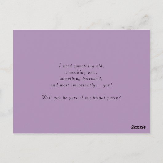 Dusty Pink Peony zal mijn Bridesmaïde Kaart zijn (Achterkant)