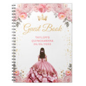 Dusty Pink Princess Quinceañera Guest Book Notitieboek (Voorkant)