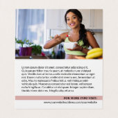 Dusty Pink QR Code Foto Sociale Media Pictogrammen Visitekaartje (Binnenkant ongevouwen)