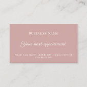 Dusty pink QR customer client appointment card Kortingskaartje (Voorkant)