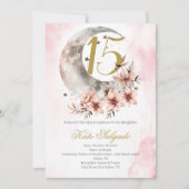 Dusty pink Quinceanera uitnodiging (Voorkant)