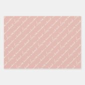 Dusty Pink Ramadan Mubarak Bilingual Inpakpapier Vel (Voorkant 2)