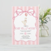 Dusty Pink Ribbon Gingham One Gekke Goose Kaart (Staand voorkant)