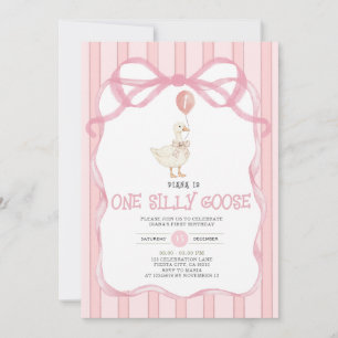 Dusty Pink Ribbon Gingham One Gekke Goose Kaart