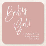 Dusty Pink/ Roos Baby Meisje Baby shower Kartonnen Onderzetters<br><div class="desc">https://www.zazzle.com/collections/dusty_pink_rose-119320912565185572?rf=238296117664346256</div>