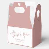 Dusty Pink/ Roos Baby shower dank u Bedankdoosjes (Geopend)