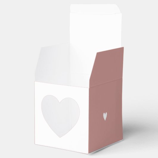 Dusty Pink / Roos Baby shower dank u Hart Bedankdoosjes (Geopend)