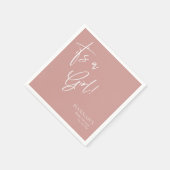 Dusty Pink/ Roos Baby shower Servet (Hoek)