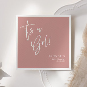 Dusty Pink/ Roos Baby shower Servet