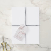 Dusty Pink/ Roos Bohemian Baby shower Dank u Cadeaulabel (Met Touw)