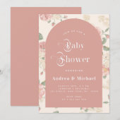 Dusty Pink  Roos Garden Boho Arch Botanisch Kaart (Voorkant / Achterkant)