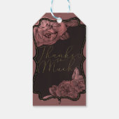 Dusty Pink  Roos Gold Elegant Glam Wedding Cadeaulabel (Achterkant)