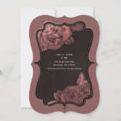 Dusty Pink Roos Gold Elegant Glam Wedding Kaart (Achterkant)