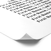 Dusty Pink Rose 16-Tafel Trouwstoelkaart Poster (Hoek)