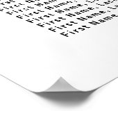 Dusty Pink Rose 9-tafel bruiloft zitgrafiek Poster (Hoek)