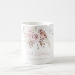 Dusty Pink Rose Blush 80th Birthday Party Gift Koffiemok<br><div class="desc">Dusty Pink Rose Blush 80th Birthday Party Gift Coffee Mok Zie bijbehorend collectie in Niche en nestwinkel</div>