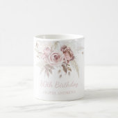 Dusty Pink Rose Blush 80th Birthday Party Gift Koffiemok (Center)